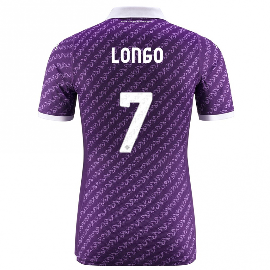 Moteriškas Miriam Longo #7 Violetinė Namų Marškinėliai 2023/24 T-Shirt