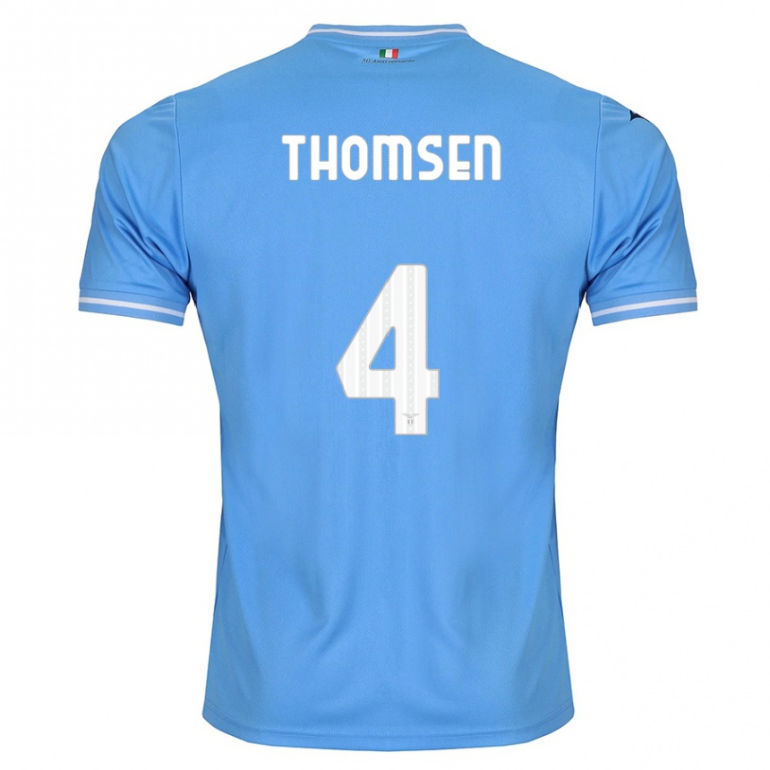 Moteriškas Maria Møller Thomsen #4 Mėlyna Namų Marškinėliai 2023/24 T-Shirt