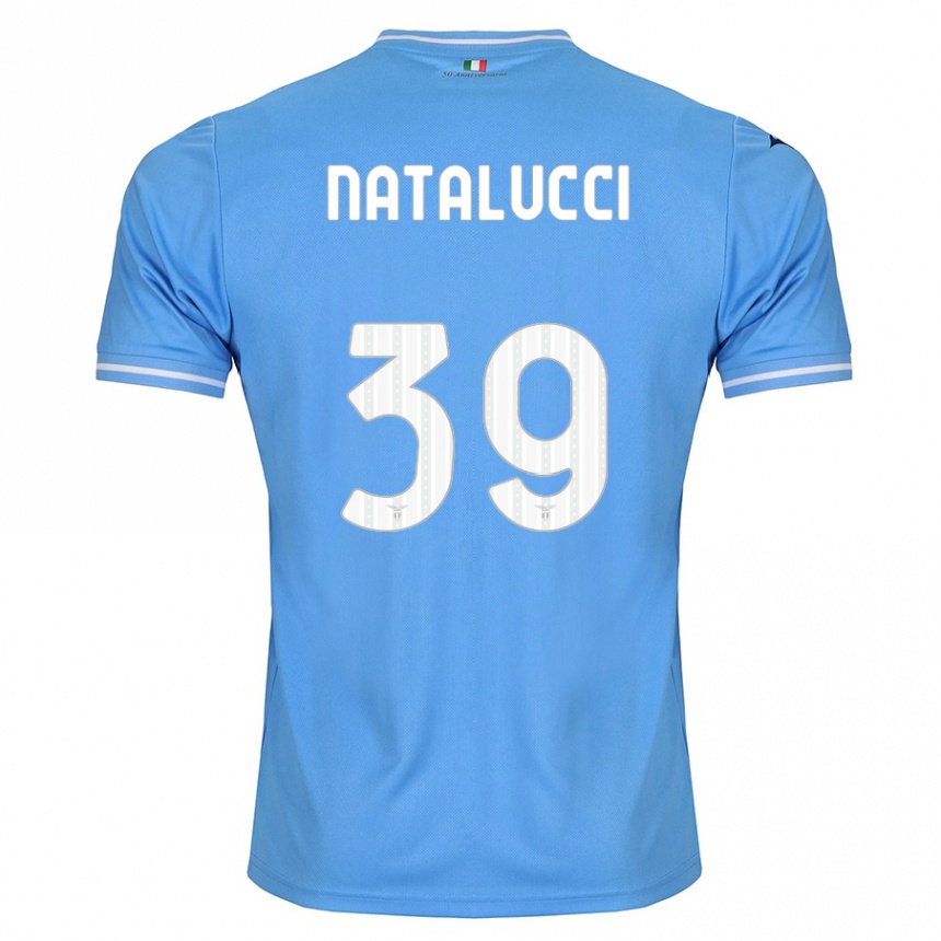 Moteriškas Serena Natalucci #39 Mėlyna Namų Marškinėliai 2023/24 T-Shirt