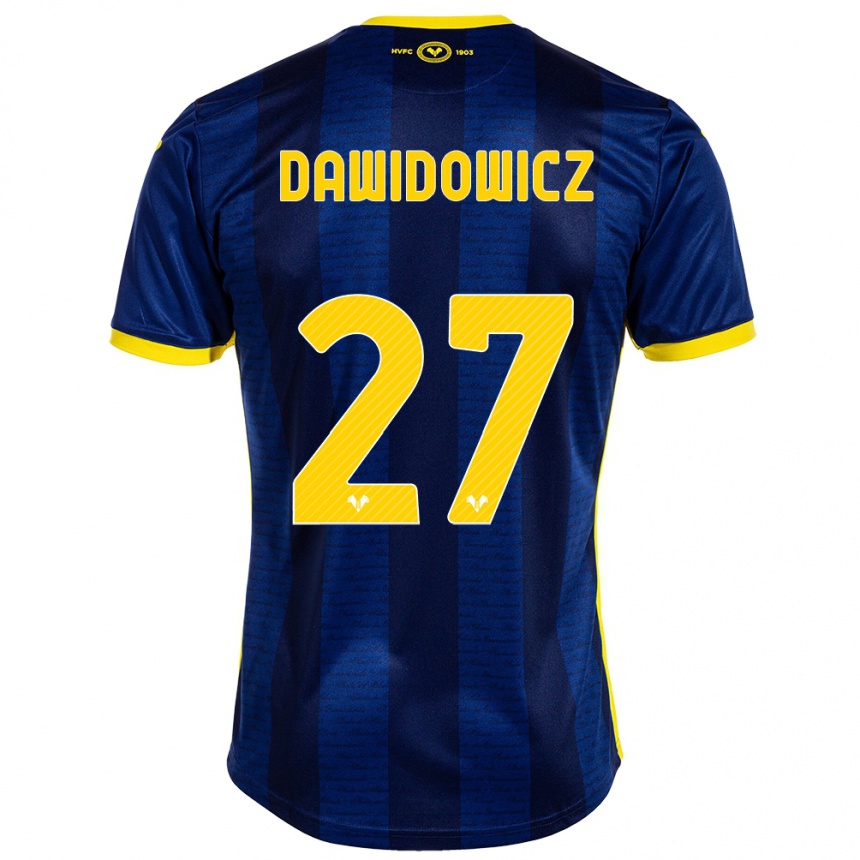 Moteriškas Pawel Dawidowicz #27 Karinis Jūrų Laivynas Namų Marškinėliai 2023/24 T-Shirt