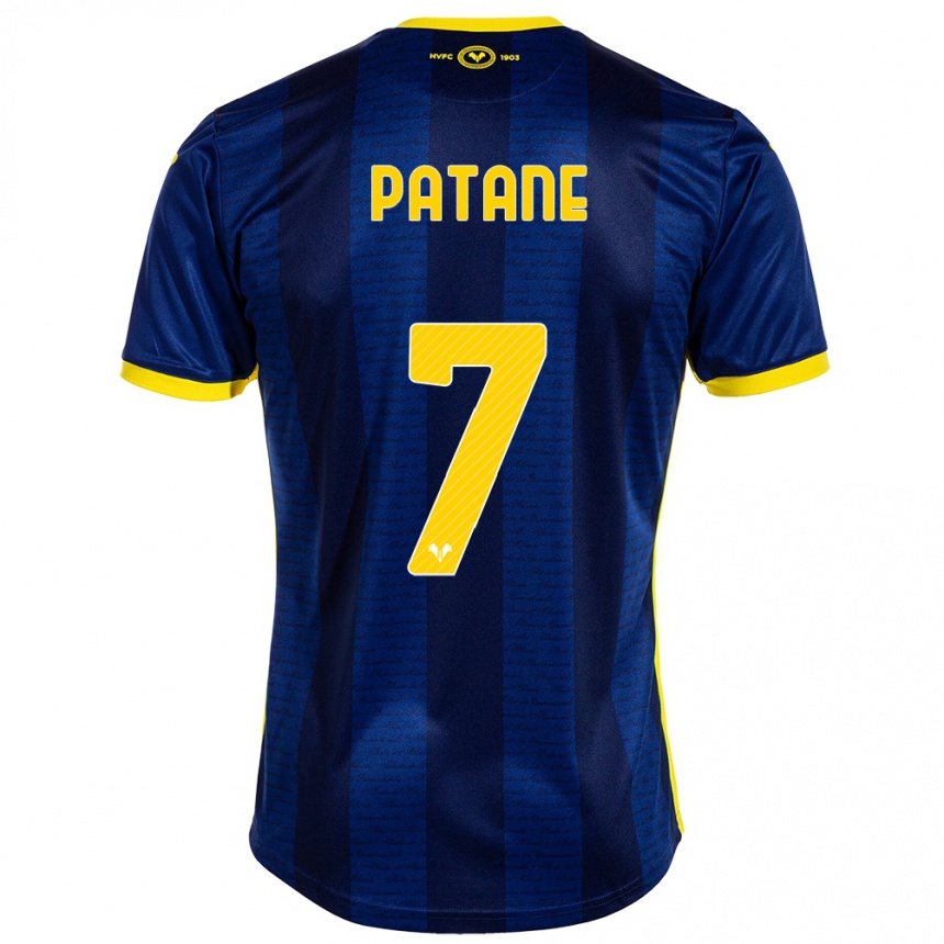 Moteriškas Nicola Patanè #7 Karinis Jūrų Laivynas Namų Marškinėliai 2023/24 T-Shirt