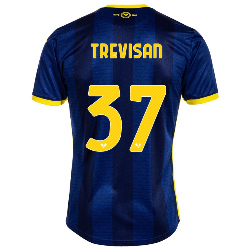 Moteriškas Michael Trevisan #37 Karinis Jūrų Laivynas Namų Marškinėliai 2023/24 T-Shirt