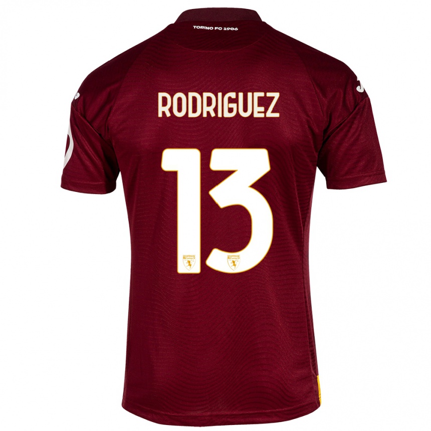 Moteriškas Ricardo Rodríguez #13 Tamsiai Raudona Namų Marškinėliai 2023/24 T-Shirt