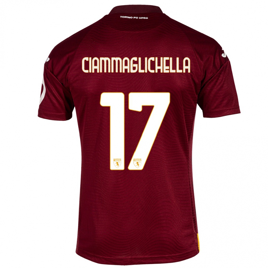 Moteriškas Aaron Ciammaglichella #17 Tamsiai Raudona Namų Marškinėliai 2023/24 T-Shirt