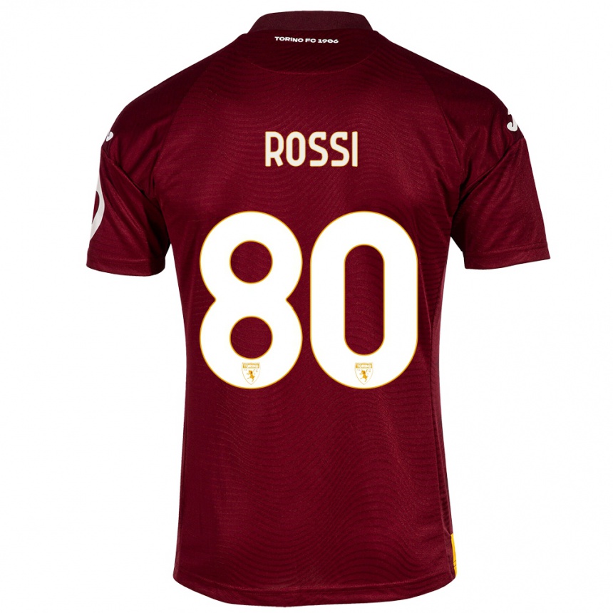 Moteriškas Simone Rossi #80 Tamsiai Raudona Namų Marškinėliai 2023/24 T-Shirt