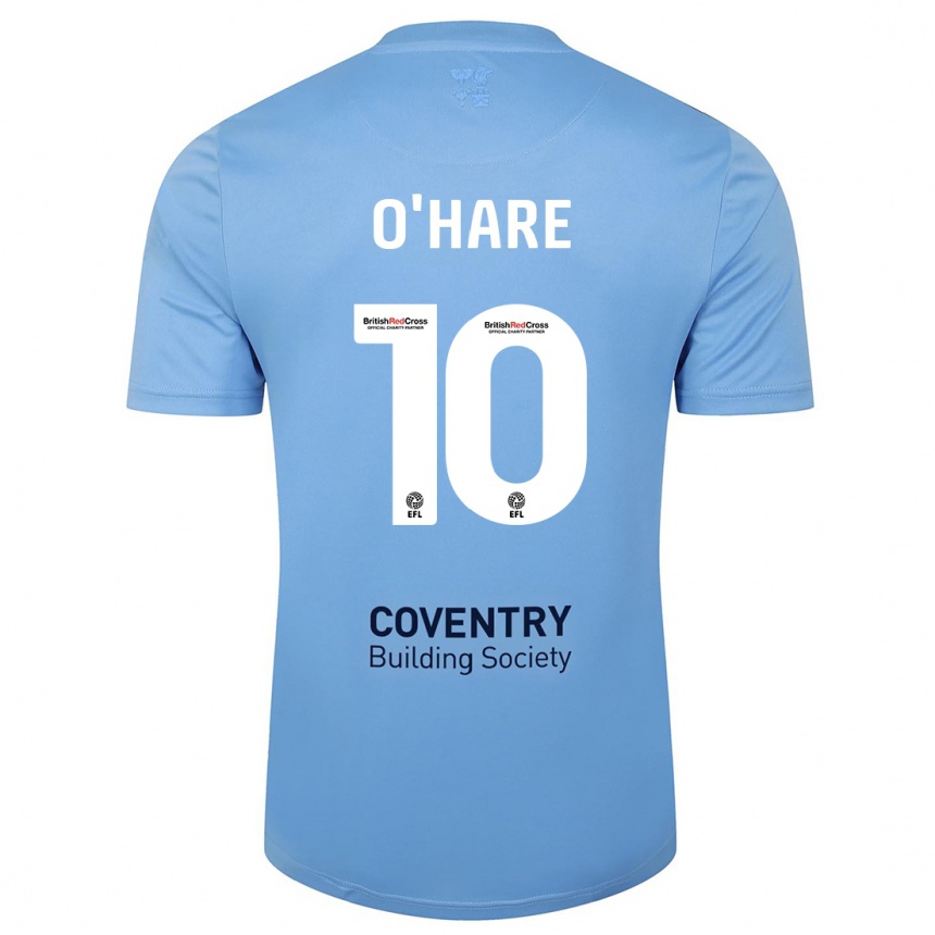 Moteriškas Callum O'hare #10 Dangaus Mėlynumo Namų Marškinėliai 2023/24 T-Shirt