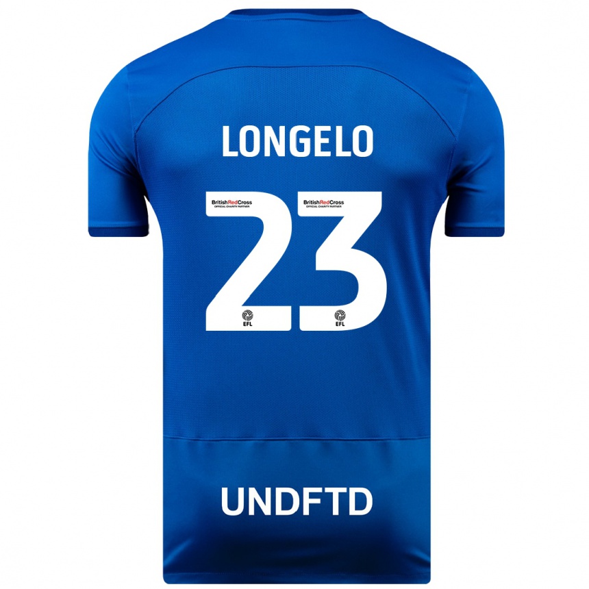Moteriškas Emmanuel Longelo #23 Mėlyna Namų Marškinėliai 2023/24 T-Shirt