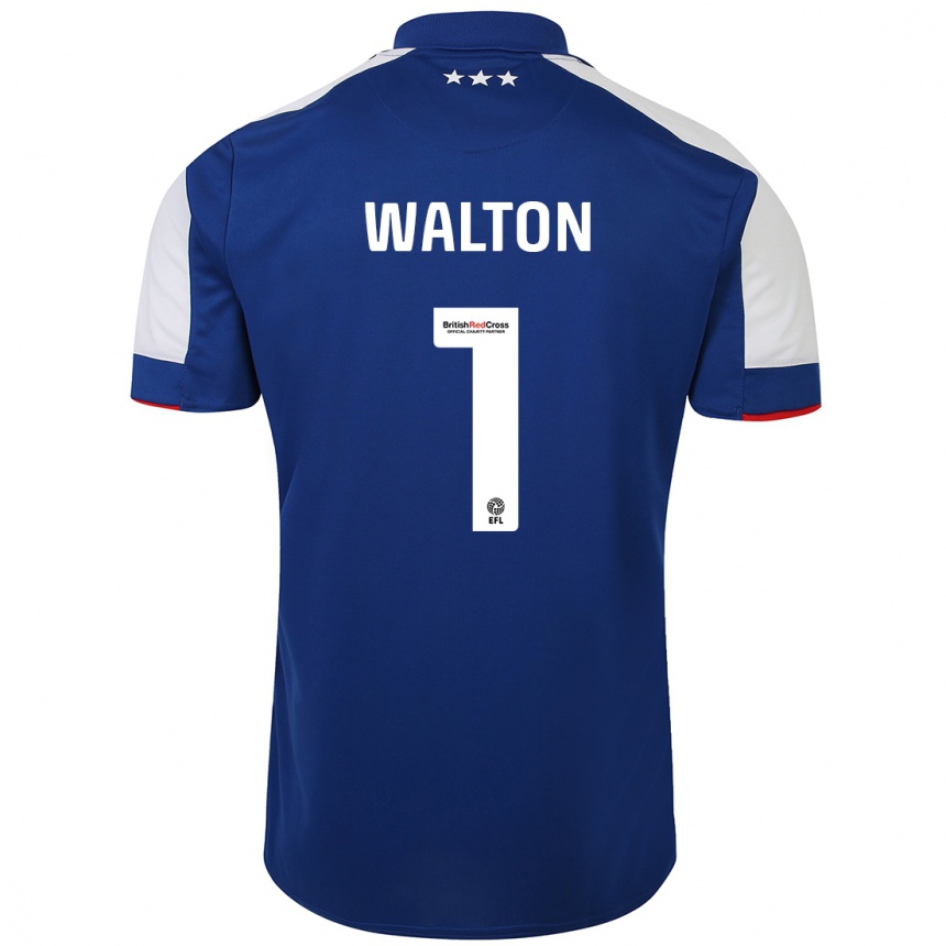 Moteriškas Christian Walton #1 Mėlyna Namų Marškinėliai 2023/24 T-Shirt