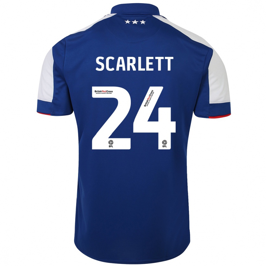 Moteriškas Dane Scarlett #24 Mėlyna Namų Marškinėliai 2023/24 T-Shirt