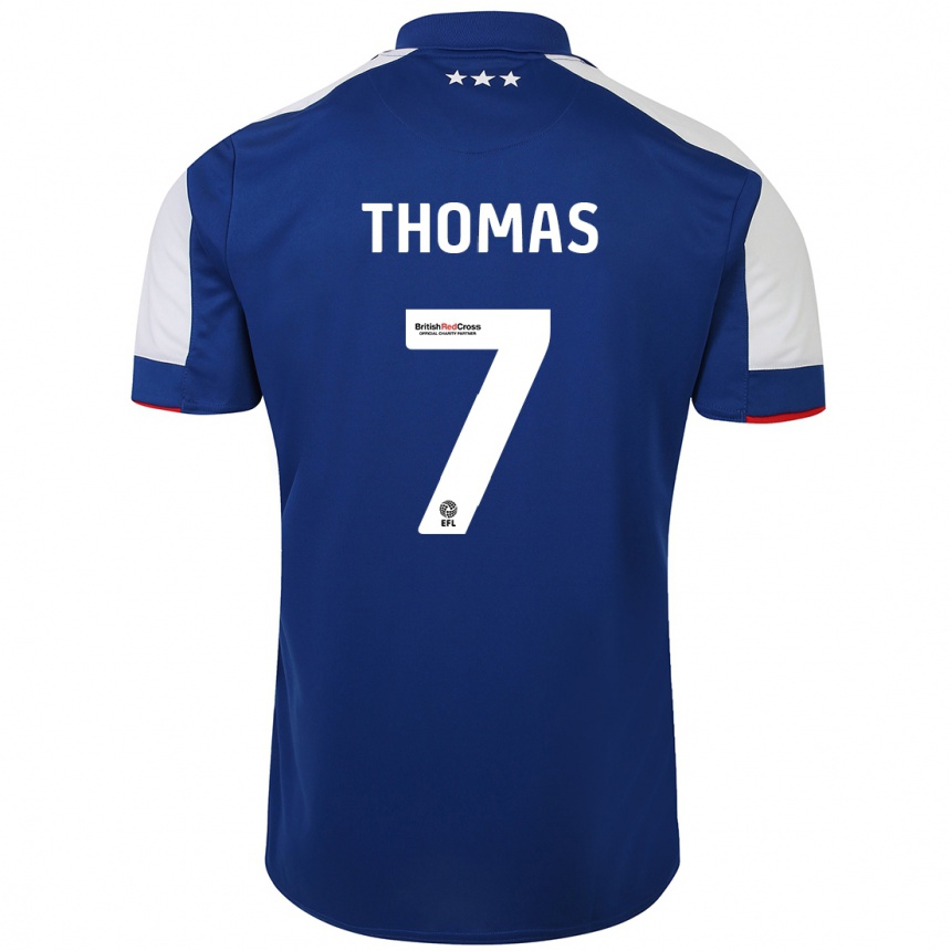 Moteriškas Natasha Thomas #7 Mėlyna Namų Marškinėliai 2023/24 T-Shirt