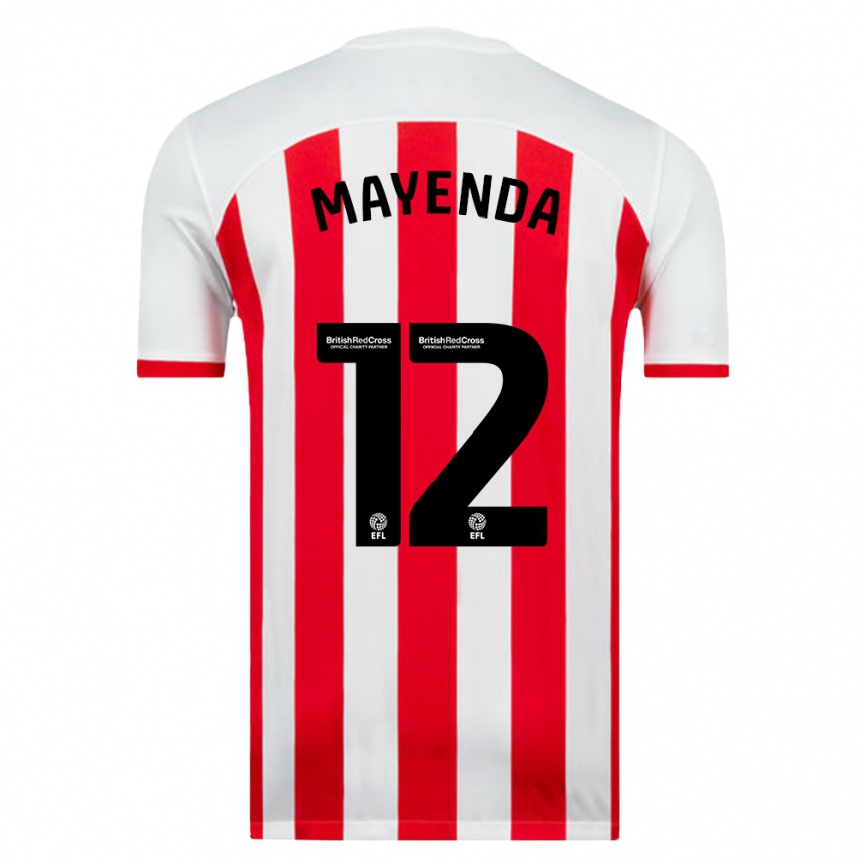 Moteriškas Eliezer Mayenda #12 Baltas Namų Marškinėliai 2023/24 T-Shirt