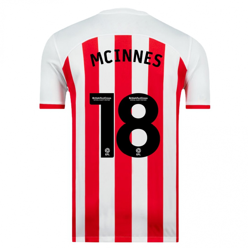 Moteriškas Libby Mcinnes #18 Baltas Namų Marškinėliai 2023/24 T-Shirt