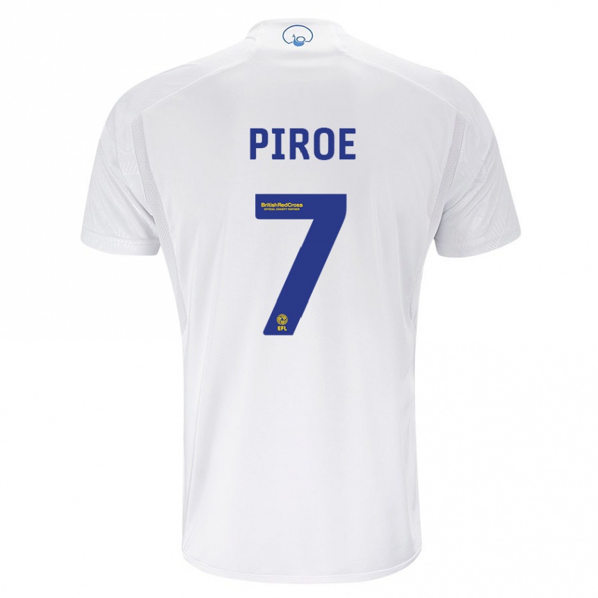 Moteriškas Joël Piroe #7 Baltas Namų Marškinėliai 2023/24 T-Shirt