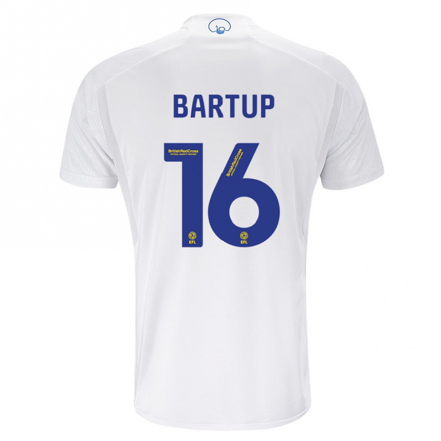 Moteriškas Laura Bartup #16 Baltas Namų Marškinėliai 2023/24 T-Shirt