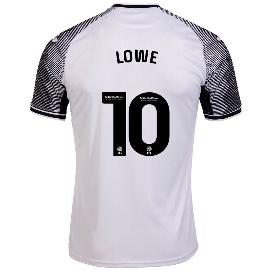 Moteriškas Jamal Lowe #10 Baltas Namų Marškinėliai 2023/24 T-Shirt