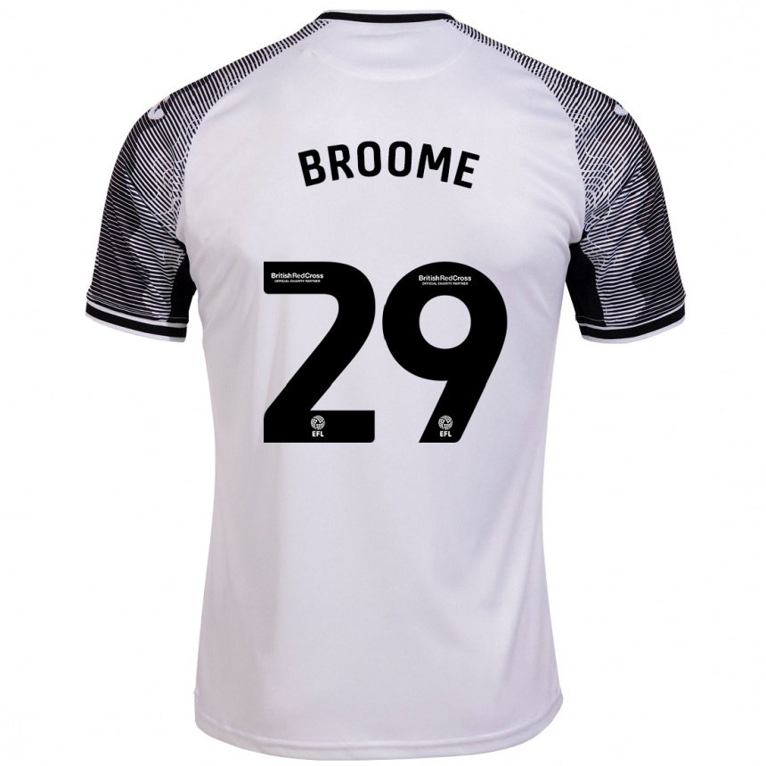 Moteriškas Nathan Broome #29 Baltas Namų Marškinėliai 2023/24 T-Shirt