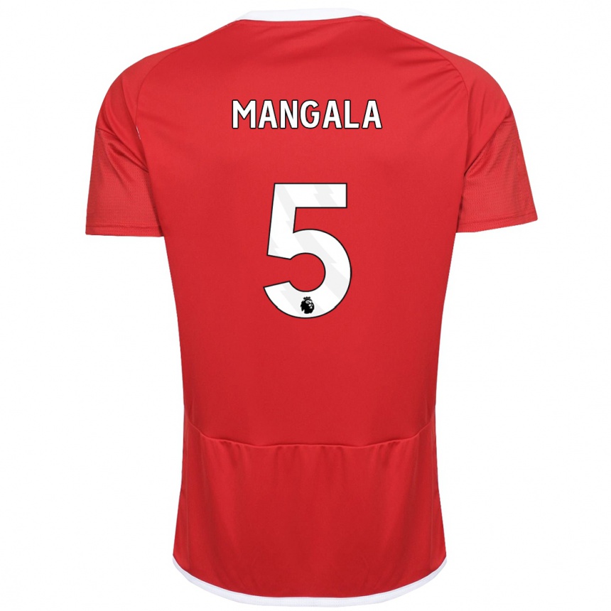 Moteriškas Orel Mangala #5 Raudona Namų Marškinėliai 2023/24 T-Shirt