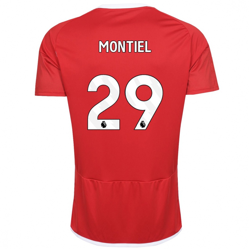 Moteriškas Gonzalo Montiel #29 Raudona Namų Marškinėliai 2023/24 T-Shirt