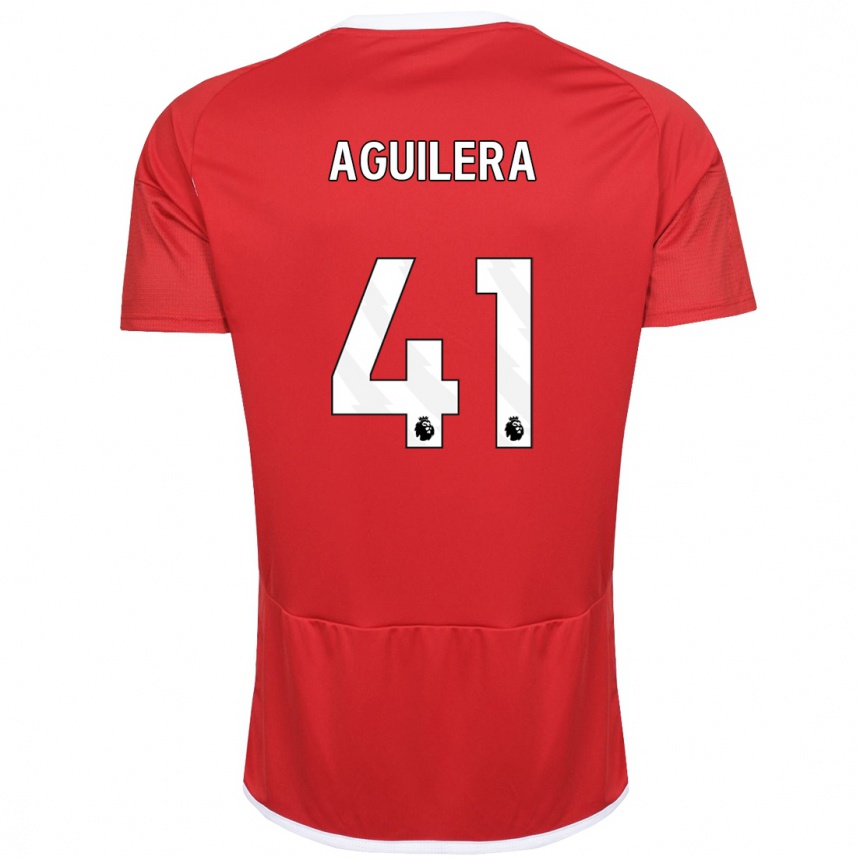 Moteriškas Brandon Aguilera #41 Raudona Namų Marškinėliai 2023/24 T-Shirt