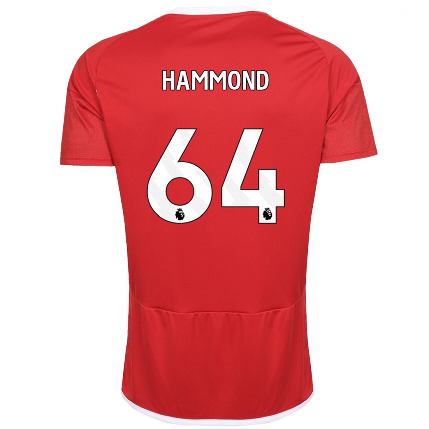 Moteriškas Ben Hammond #64 Raudona Namų Marškinėliai 2023/24 T-Shirt