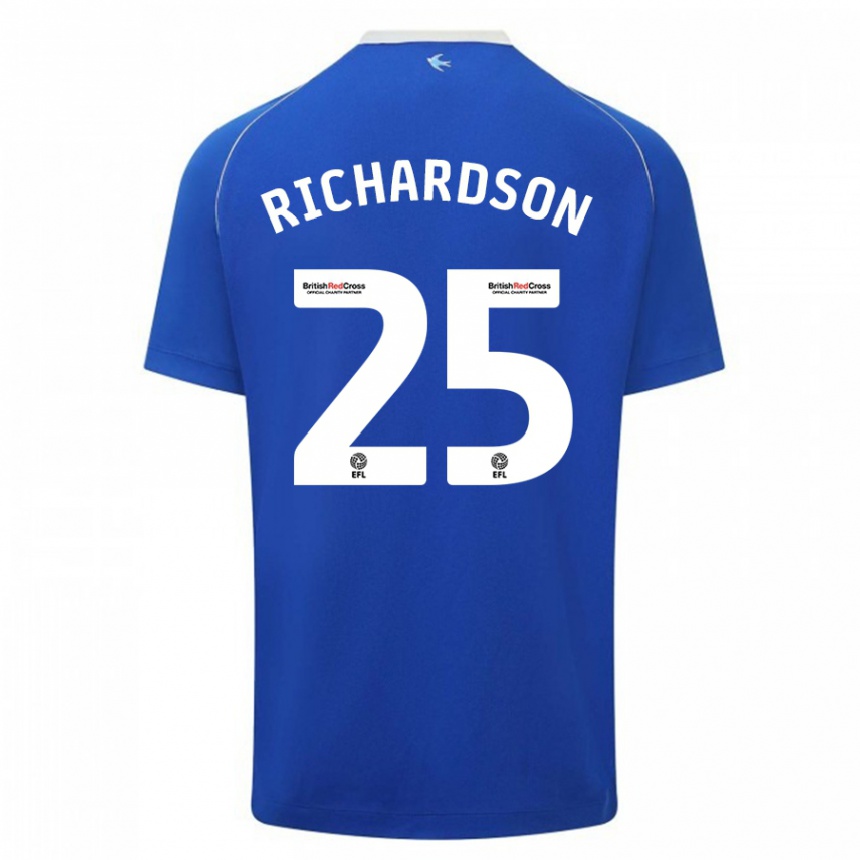 Moteriškas Tija Richardson #25 Mėlyna Namų Marškinėliai 2023/24 T-Shirt
