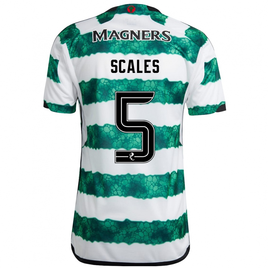 Moteriškas Liam Scales #5 Žalias Namų Marškinėliai 2023/24 T-Shirt