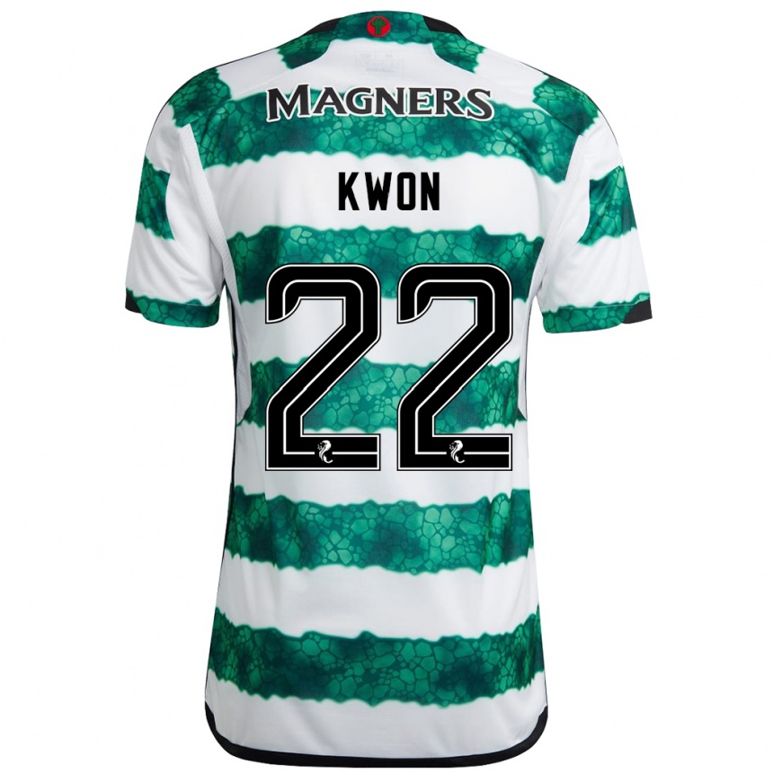 Moteriškas Hyeok-Kyu Kwon #22 Žalias Namų Marškinėliai 2023/24 T-Shirt