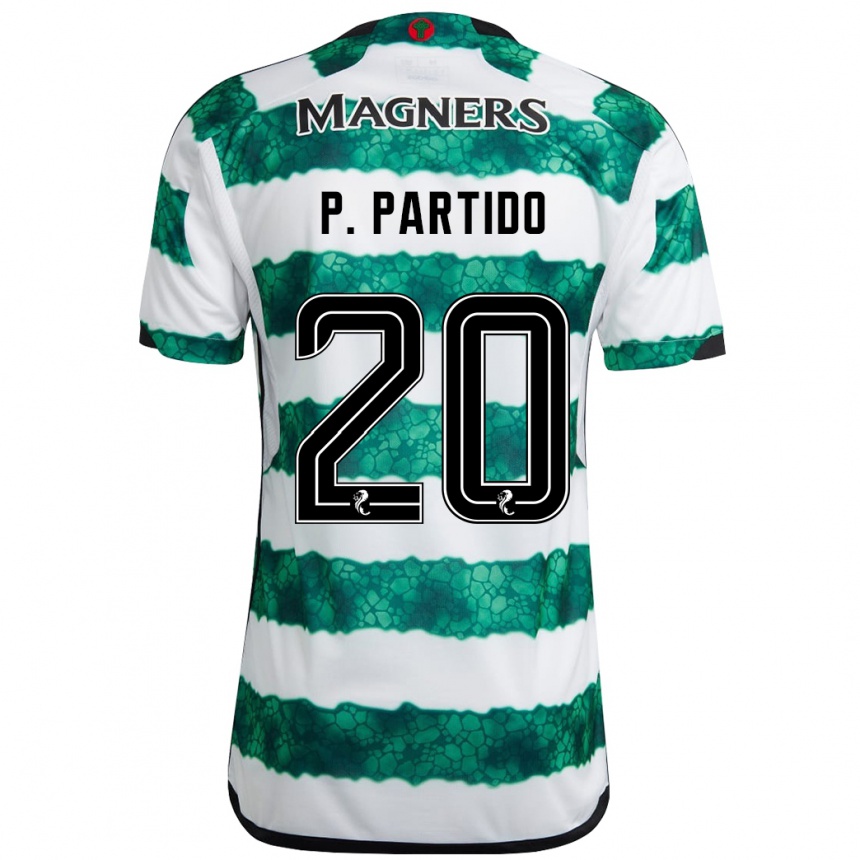 Moteriškas Paula Partido #20 Žalias Namų Marškinėliai 2023/24 T-Shirt