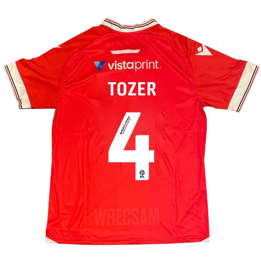 Moteriškas Ben Tozer #4 Raudona Namų Marškinėliai 2023/24 T-Shirt