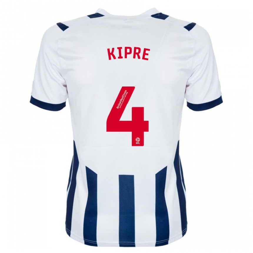 Moteriškas Cédric Kipré #4 Baltas Namų Marškinėliai 2023/24 T-Shirt