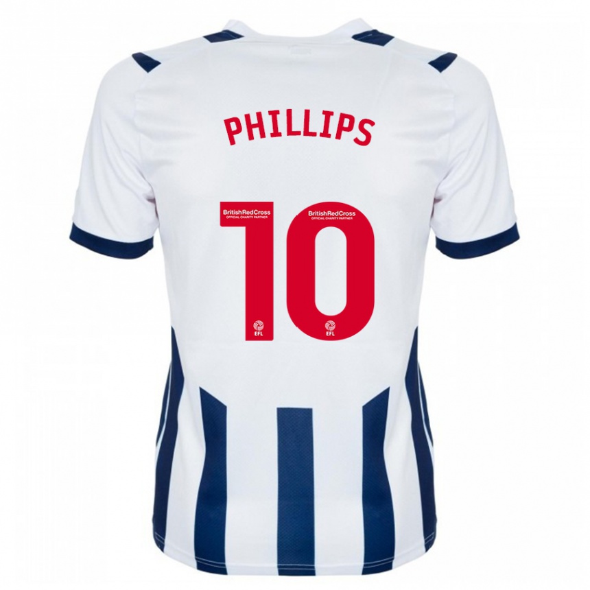 Moteriškas Matt Phillips #10 Baltas Namų Marškinėliai 2023/24 T-Shirt