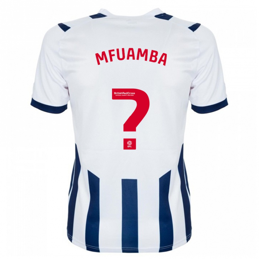 Moteriškas Kevin Mfuamba #0 Baltas Namų Marškinėliai 2023/24 T-Shirt