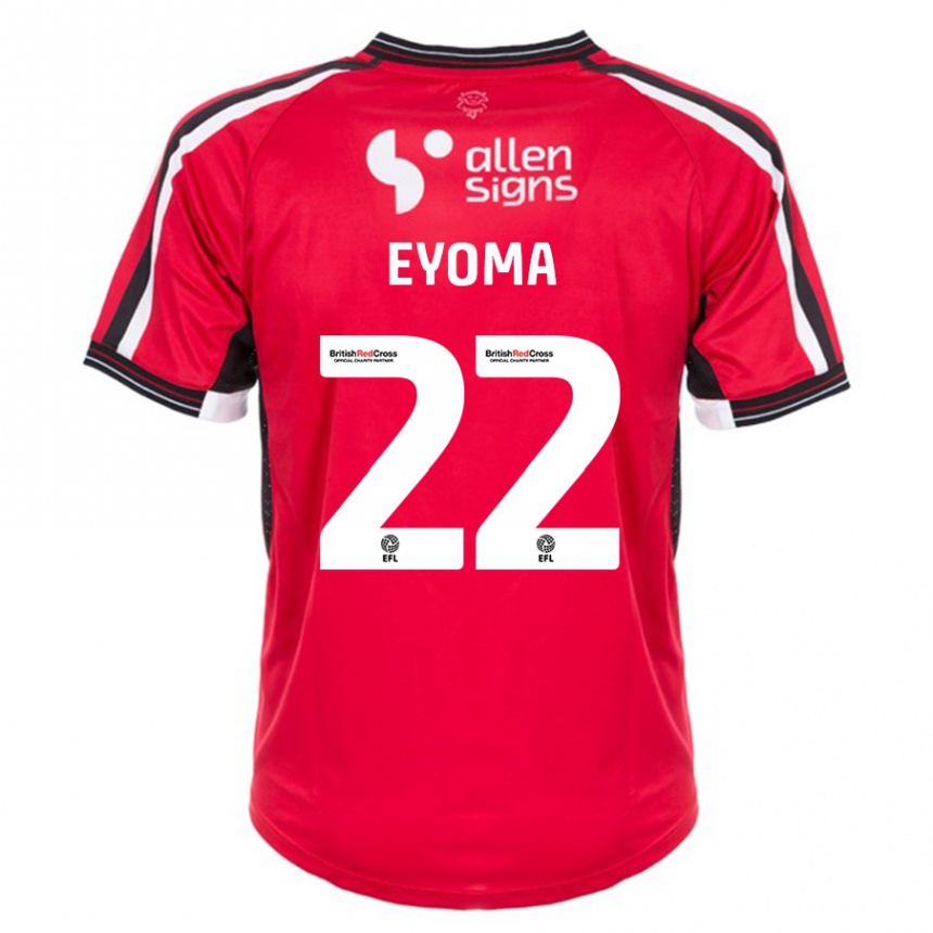 Moteriškas Timothy Eyoma #22 Raudona Namų Marškinėliai 2023/24 T-Shirt