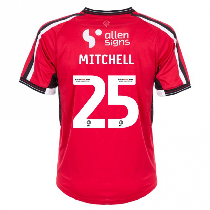 Moteriškas Alex Mitchell #25 Raudona Namų Marškinėliai 2023/24 T-Shirt