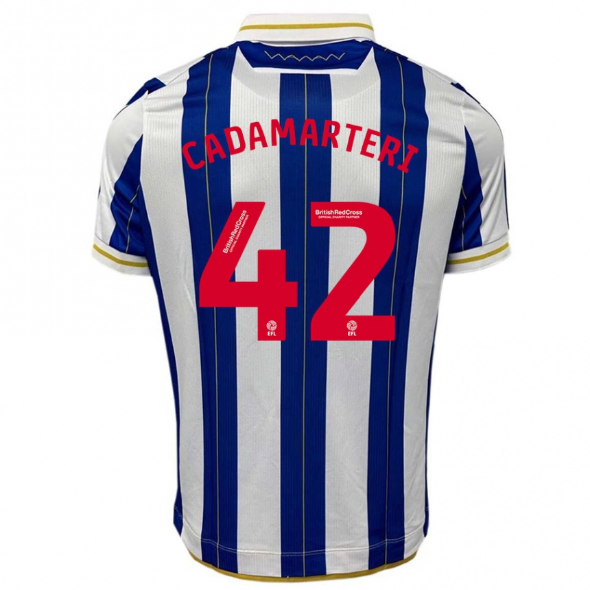 Moteriškas Bailey Cadamarteri #42 Mėlyna Balta Namų Marškinėliai 2023/24 T-Shirt