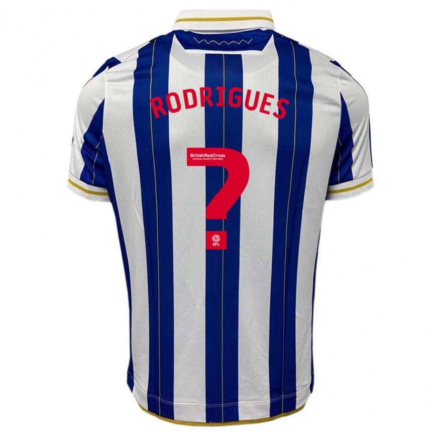 Moteriškas Carlos Rodrigues #0 Mėlyna Balta Namų Marškinėliai 2023/24 T-Shirt