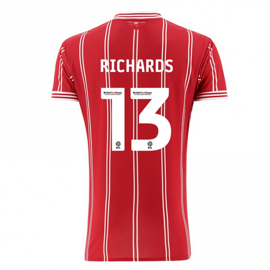 Moteriškas Harvey Wiles-Richards #13 Raudona Namų Marškinėliai 2023/24 T-Shirt