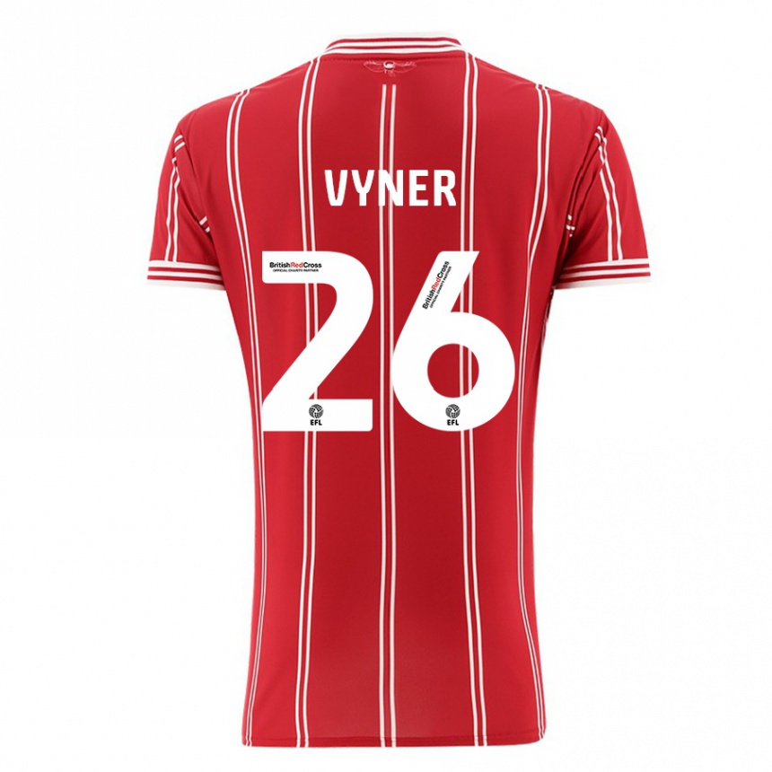 Moteriškas Zak Vyner #26 Raudona Namų Marškinėliai 2023/24 T-Shirt