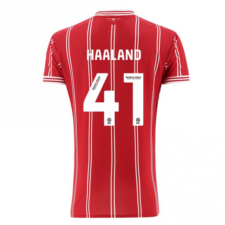 Moteriškas Benedicte Haaland #41 Raudona Namų Marškinėliai 2023/24 T-Shirt