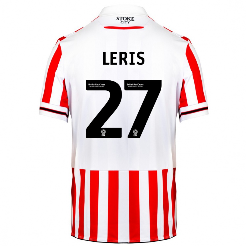 Moteriškas Mehdi Léris #27 Raudona Balta Namų Marškinėliai 2023/24 T-Shirt