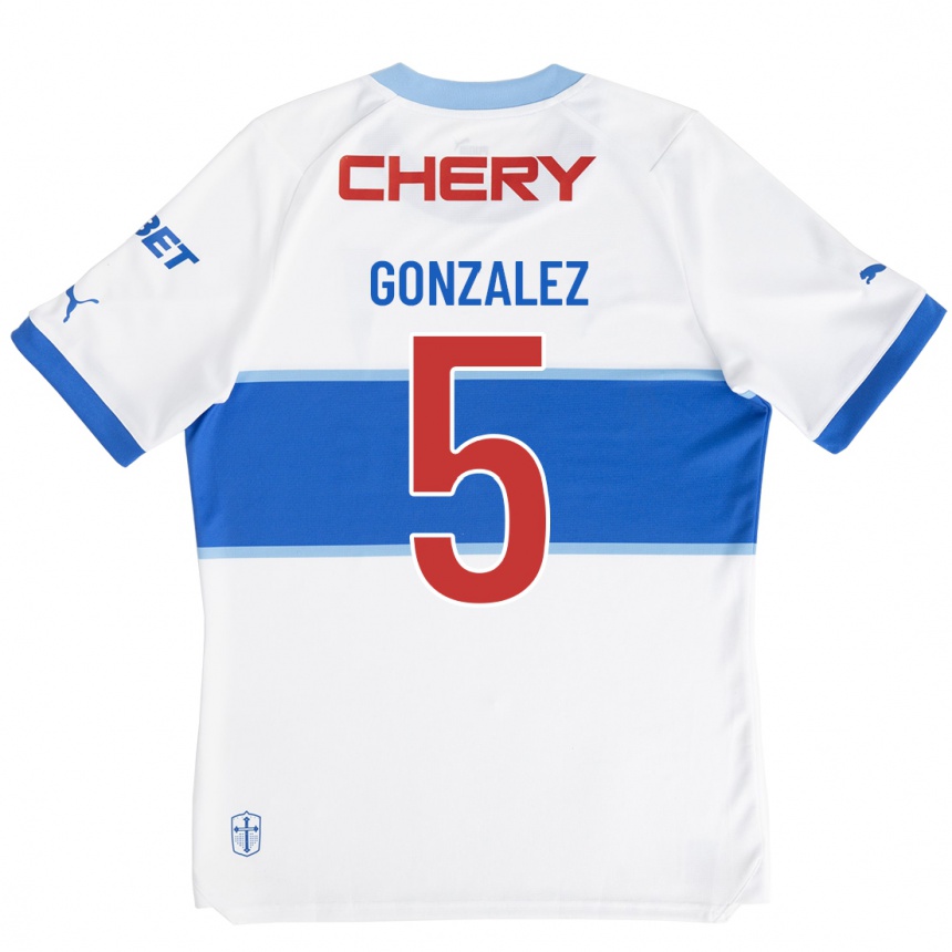 Moteriškas Daniel González #5 Baltas Namų Marškinėliai 2023/24 T-Shirt