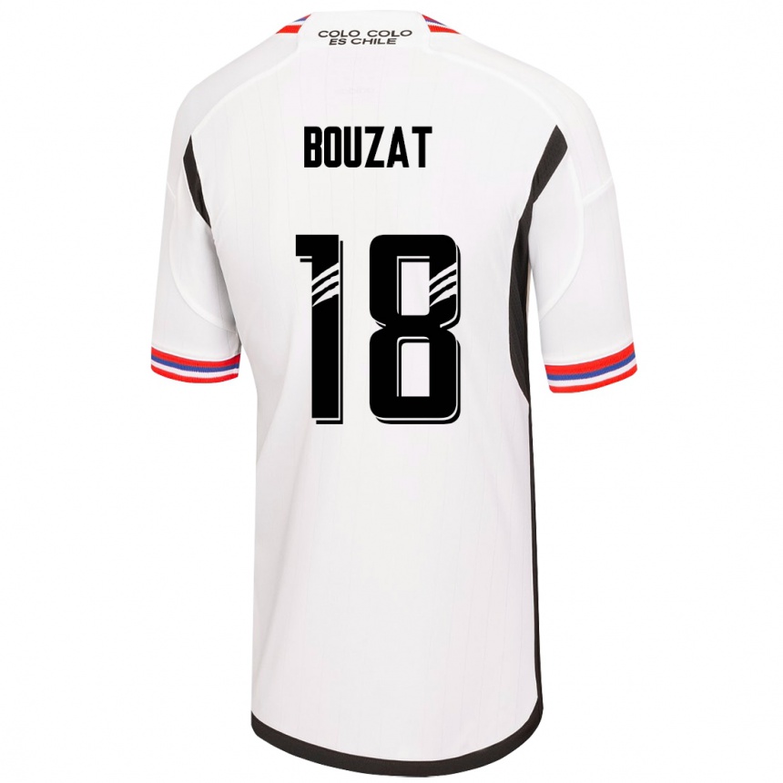 Moteriškas Agustín Bouzat #18 Baltas Namų Marškinėliai 2023/24 T-Shirt