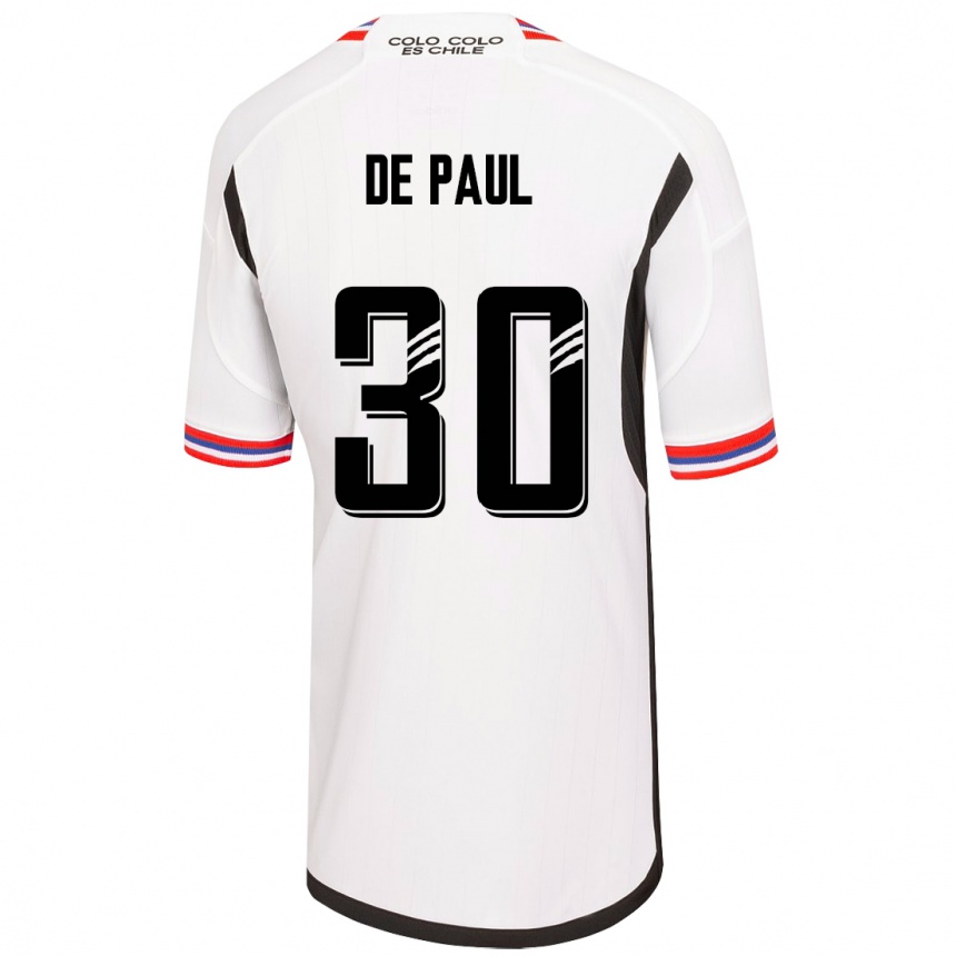 Moteriškas Fernando De Paul #30 Baltas Namų Marškinėliai 2023/24 T-Shirt