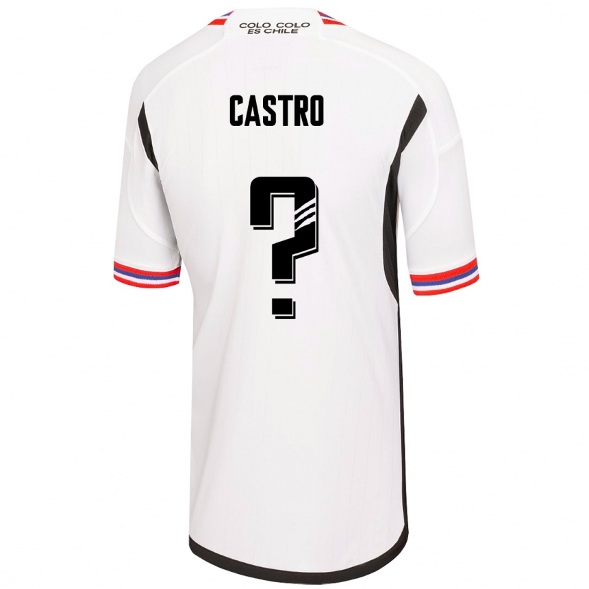 Moteriškas Benjamín Castro #0 Baltas Namų Marškinėliai 2023/24 T-Shirt