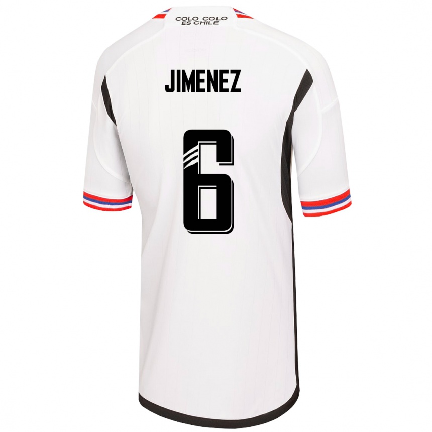 Moteriškas Yastin Jiménez #6 Baltas Namų Marškinėliai 2023/24 T-Shirt
