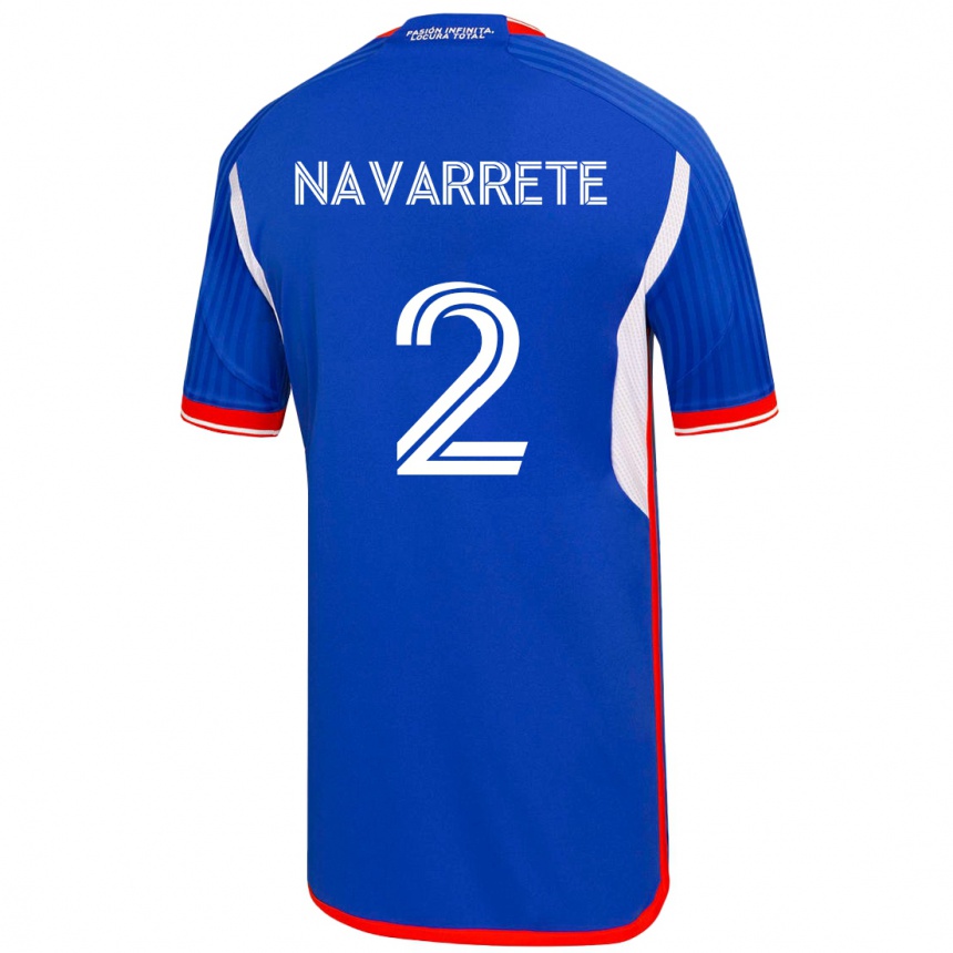 Moteriškas Daniel Navarrete #2 Mėlyna Namų Marškinėliai 2023/24 T-Shirt