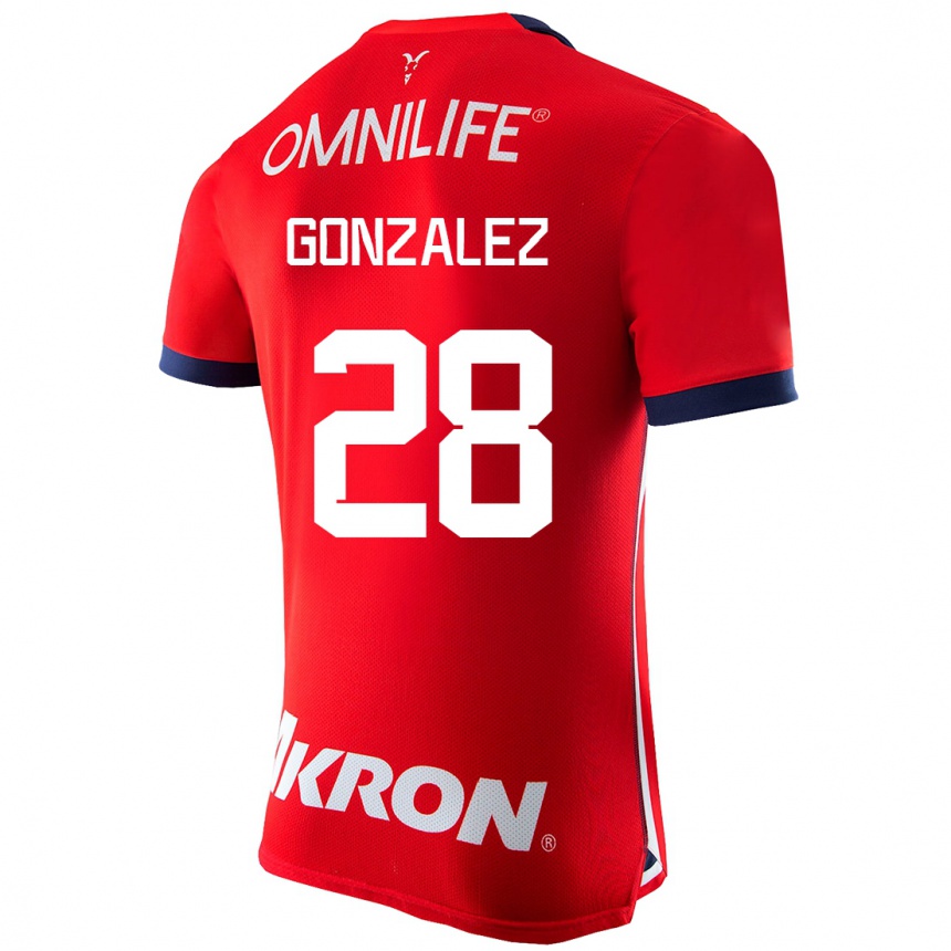 Moteriškas Fernando González #28 Raudona Namų Marškinėliai 2023/24 T-Shirt