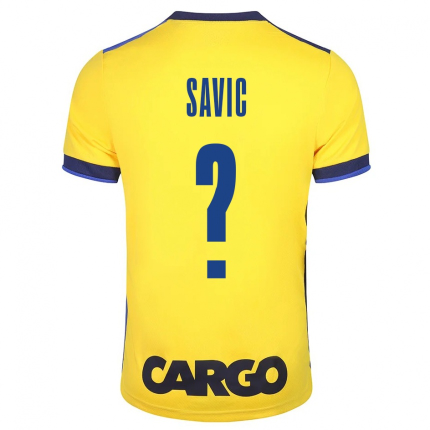 Moteriškas Rom Savic #0 Geltona Namų Marškinėliai 2023/24 T-Shirt