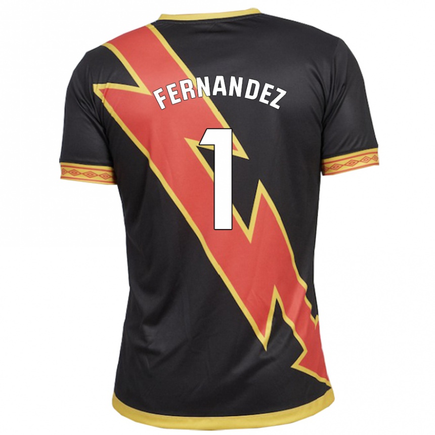 Moteriškas Nerea Fernández Santos #1 Juoda Išvykos Marškinėliai 2023/24 T-Shirt