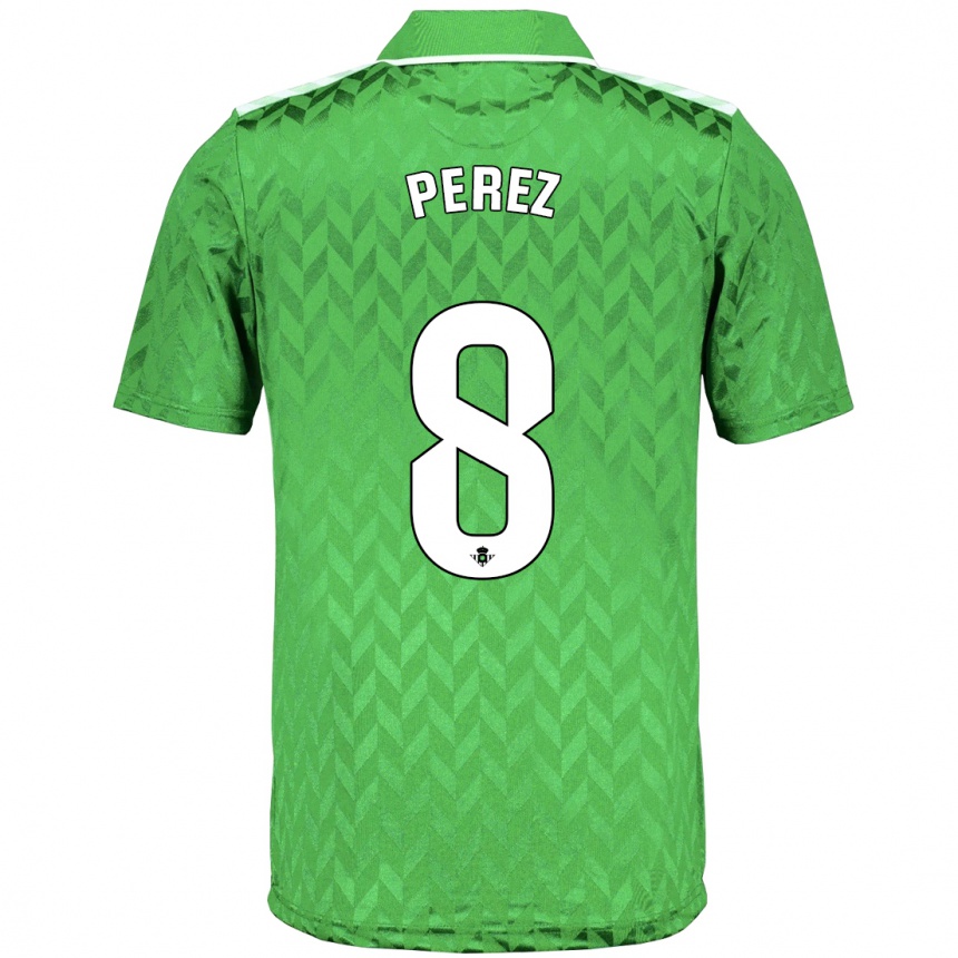 Moteriškas Dani Pérez #8 Žalias Išvykos Marškinėliai 2023/24 T-Shirt